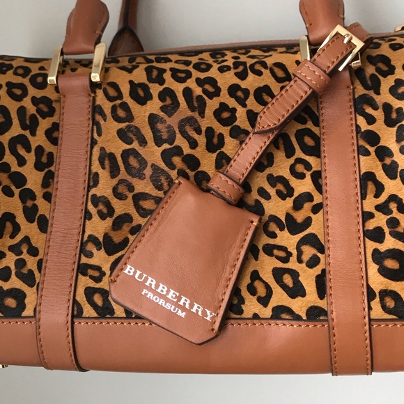 Used Burberry house check animal prints bowling bag - Picture 7 of 13